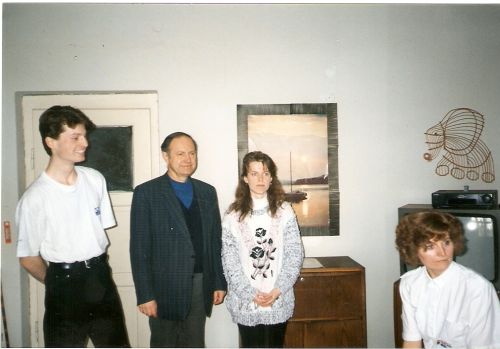 S rodinou v roce 1997: zleva syn Jiří, Tomáš Hlinka, dcera Jitka a manželka Olga